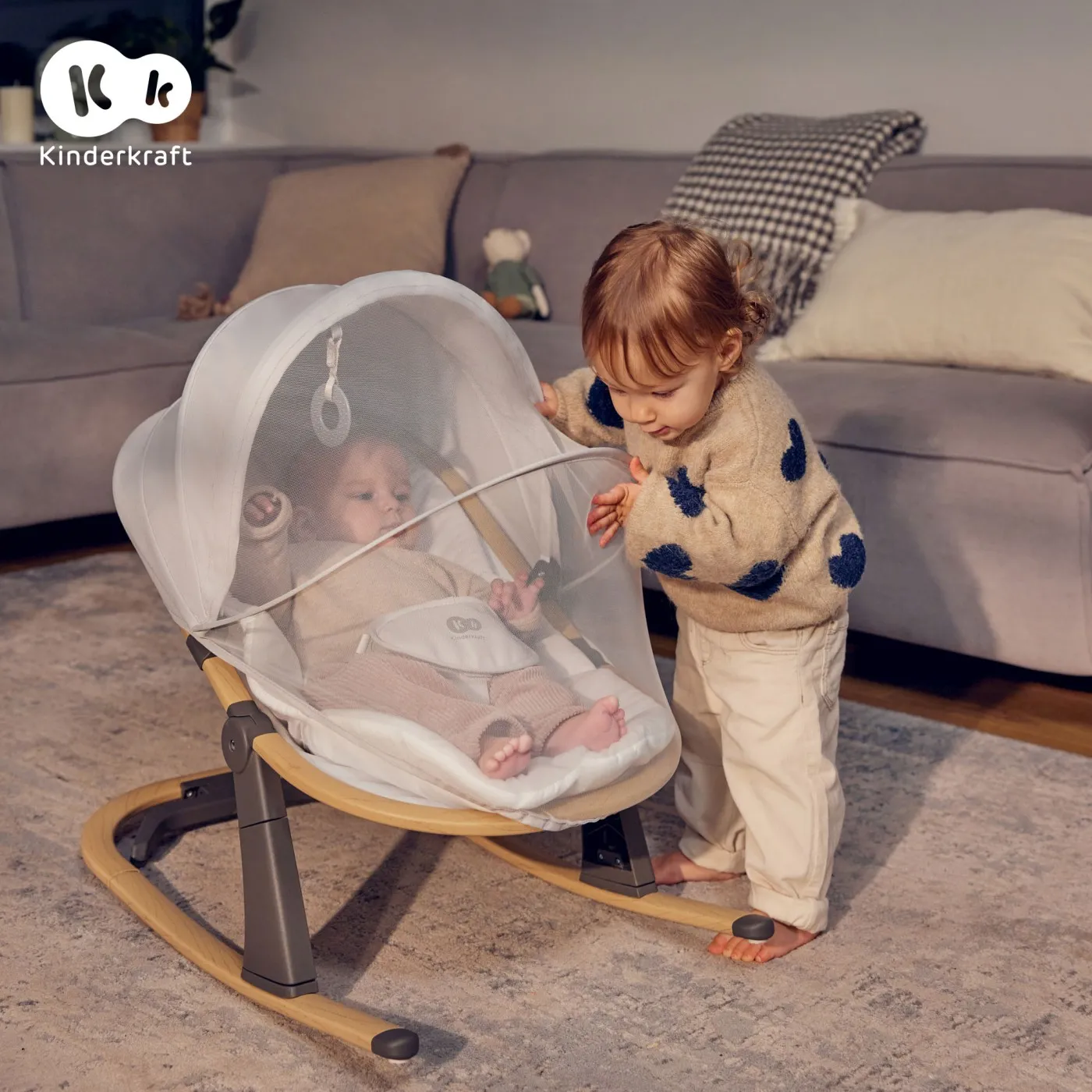 Balansoar 2 in 1 kinderkraft elsu, copii varsta 0 luni pana la 1 an [4]