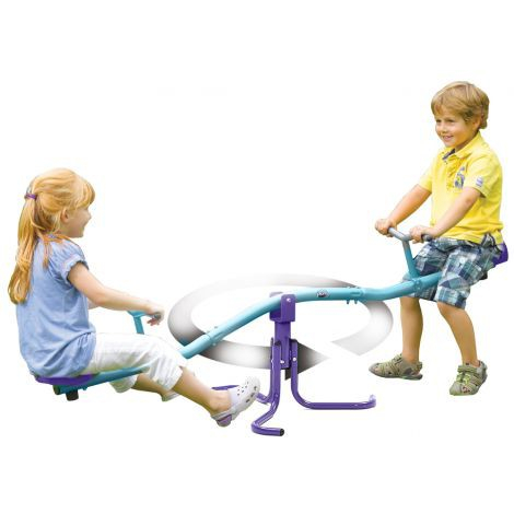 Jucării și Jocuri pentru copii - Balansoar Metalic Rotativ Copii See Saw Plum