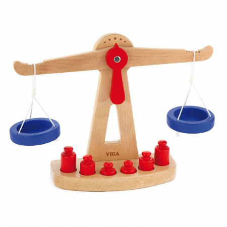 Jucării și Jocuri pentru copii - Balanta cu 2 brate din lemn, Viga Toys