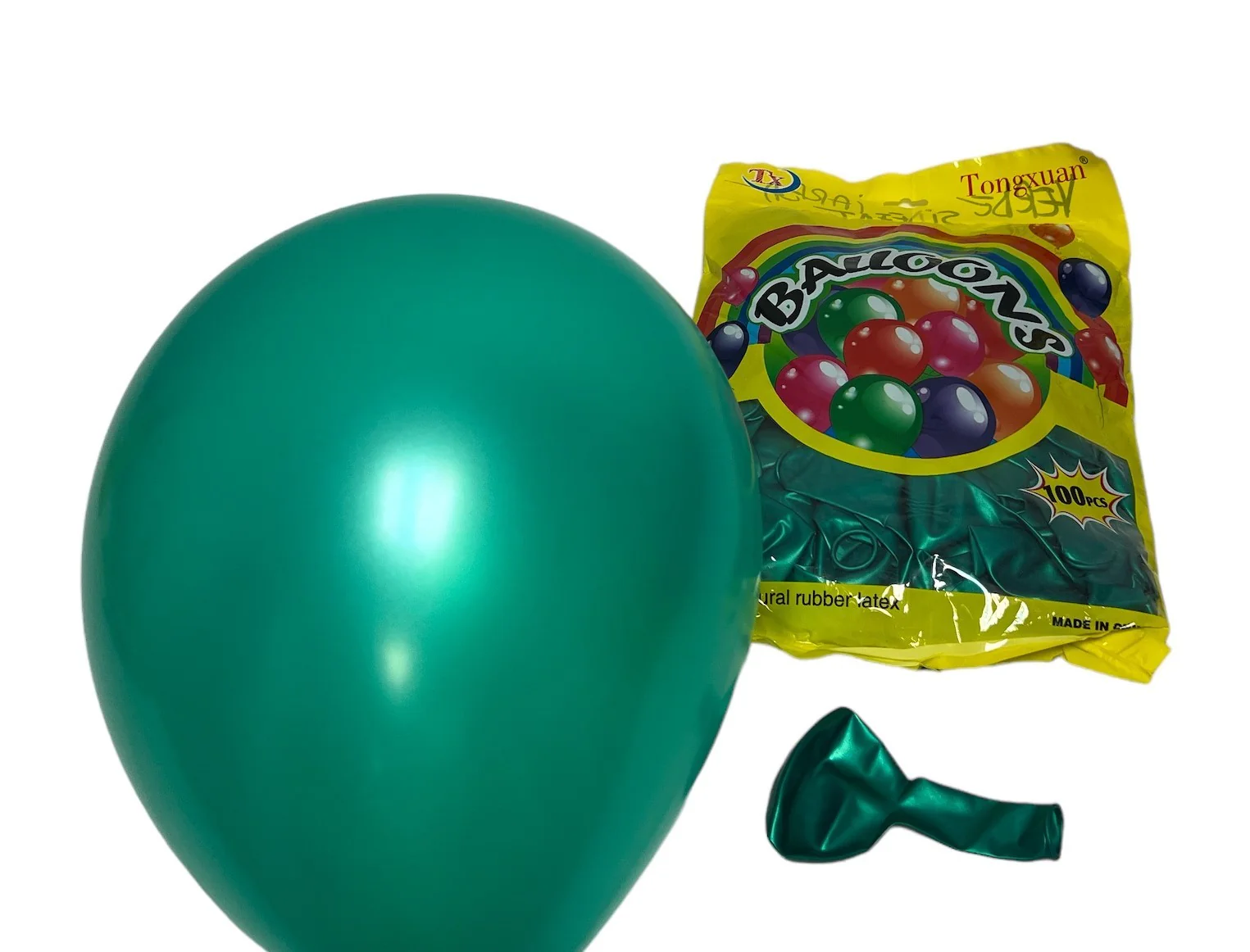 Cadouri Jucării Copii Grădiniță - Baloane 100/set 190gr 28cm culoarea Verde Sidefat