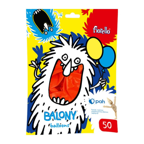 Cadouri Jucării Copii Grădiniță - Baloane aniversare Fiorello, 25.4cm, rosu metalizat, 170-2630, set 50 buc