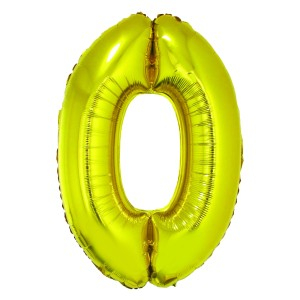 Cadouri Jucării Copii Grădiniță - Balon folie cifra 0 auriu 100 cm daco bl1000au