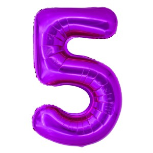 Cadouri Jucării Copii Grădiniță - Balon folie cifra 5 roz 100 cm daco bl1005rz