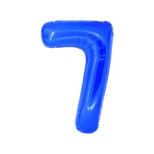 Cadouri Jucării Copii Grădiniță - Balon folie cifra 7 albastru 100 cm daco bl1007a