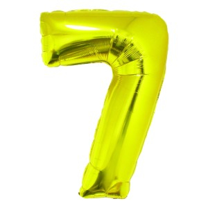Cadouri Jucării Copii Grădiniță - Balon folie cifra 7 auriu 85 cm daco bl857au
