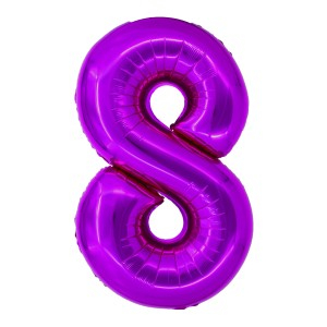 Cadouri Jucării Copii Grădiniță - Balon folie cifra 8 roz 100 cm daco bl1008rz