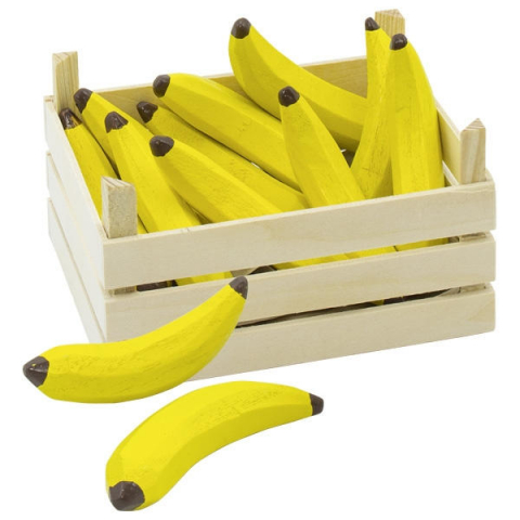Jucării și Jocuri pentru copii - Banane din lemn in ladita
