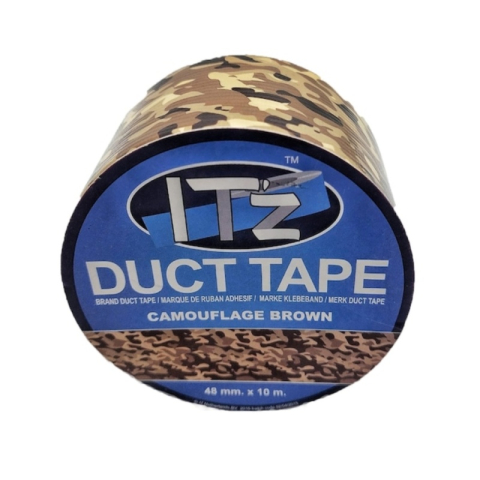 Birotică și Papetărie - Banda adeziva decorativa, 48mm x 10m, ITZ DucTape 12, Camouflage Broown 02124