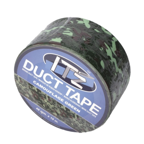 Birotică și Papetărie - Banda adeziva decorativa, 48mm x 10m, ITZ DucTape 13, Camouflage Green 02131