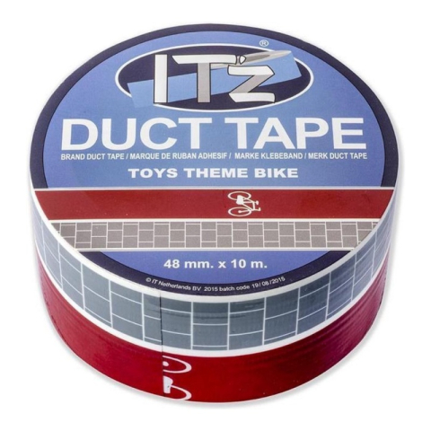 Banda adeziva decorativa, 48mm x 10m, ITZ DucTape 16, Toys Theme Bike 02162 [1]