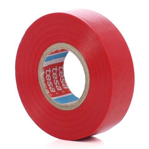 Birotică și Papetărie - Banda adeziva electroizolatoare 20m*19mm rosie tesa