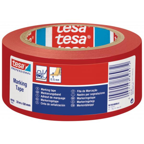 Birotică și Papetărie - Banda adeziva marcare rosie 33m 50mm tesa
