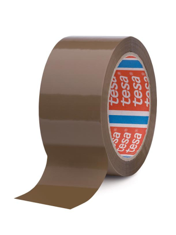 Birotică și Papetărie - Banda adeziva maro 66m 75mm adeziv cauciuc sintetic tesa_x000D_
