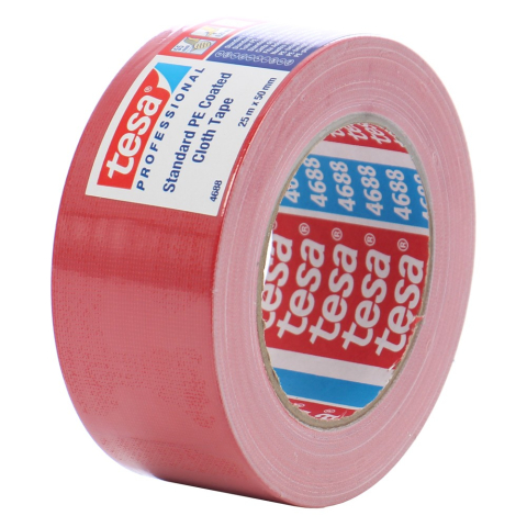 Banda adeziva textila rosie 25m*50mm tesa [1]