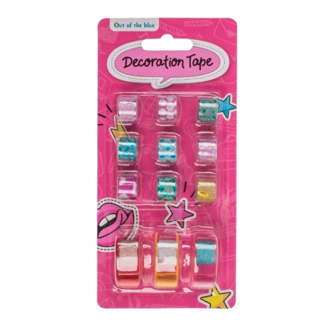 Banda decorativa mini, cu 3 dispensere, 13mm, diverse modele, Out of the blue, 29/2873 / 37103, set 12 buc [1]