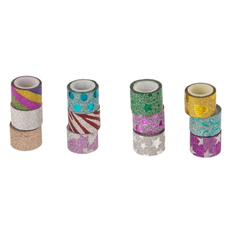 Banda decorativa mini, cu 3 dispensere, 13mm, diverse modele, Out of the blue, 29/2873 / 37103, set 12 buc [4]
