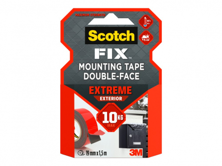 Lipici, Adezivi și Benzi adezive - Bandă dublu adezivă montare exterior, 19 mm x 1,5 m, Scotch-Fix™