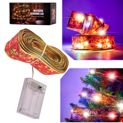 Instalatii de Craciun LED pentru Brad si Casa - Banda Luminoasa LED de Craciun pentru Brad 10M 100 LED Multicolor cu Baterii