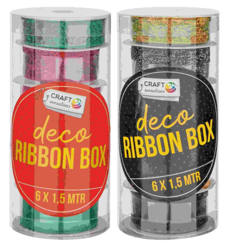 Art & Craft si Artizanat - Banda textil panglica decor in tub 6 pcs x15m ribbon