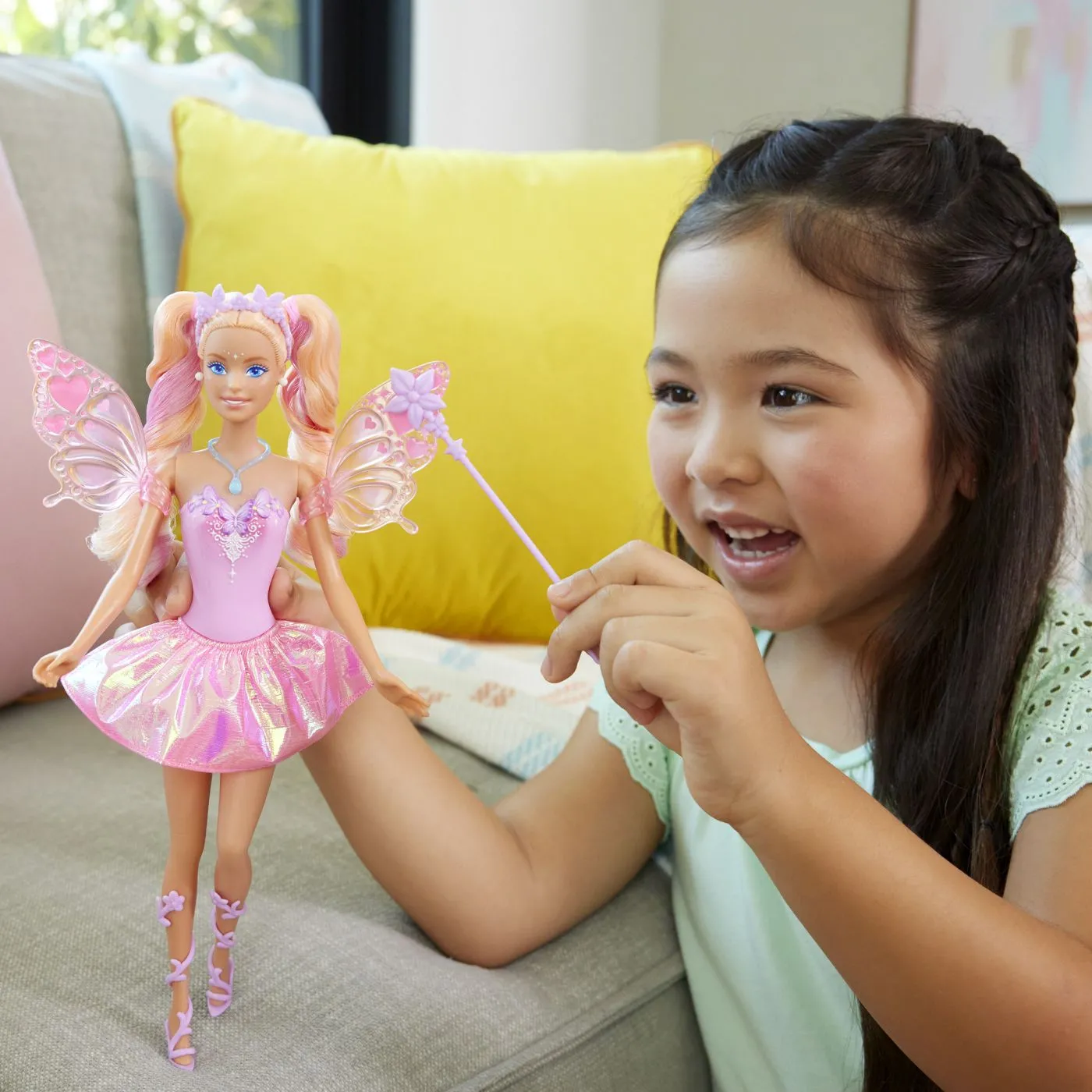 Barbie color change zana magica cu par blond, copii varsta 3 ani pana la 7 ani [2]