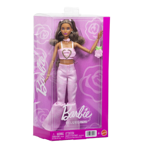 Jucării și Jocuri pentru copii - Barbie deluxe style papusa barbie blugi evazati