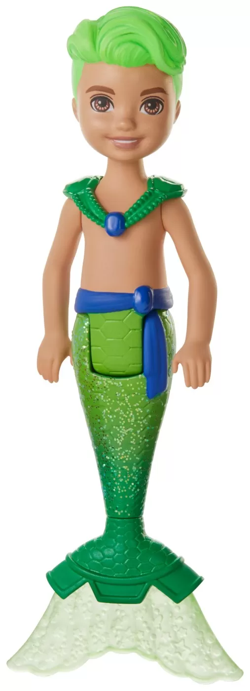 Jucarii interactive copii - Barbie dreamtopia papusa chelsea sirena verde, varsta de la 3 ani la 7 ani