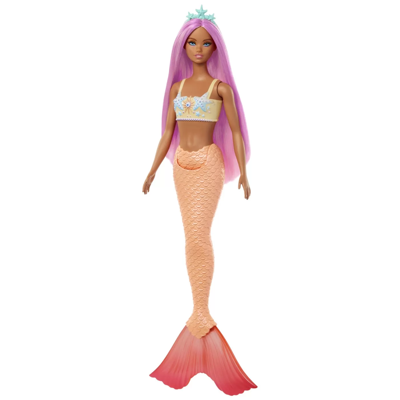 Barbie dreamtropia papusa sirena cu parul roz si coada portocalie, varsta de la 3 ani la 7 ani [1]