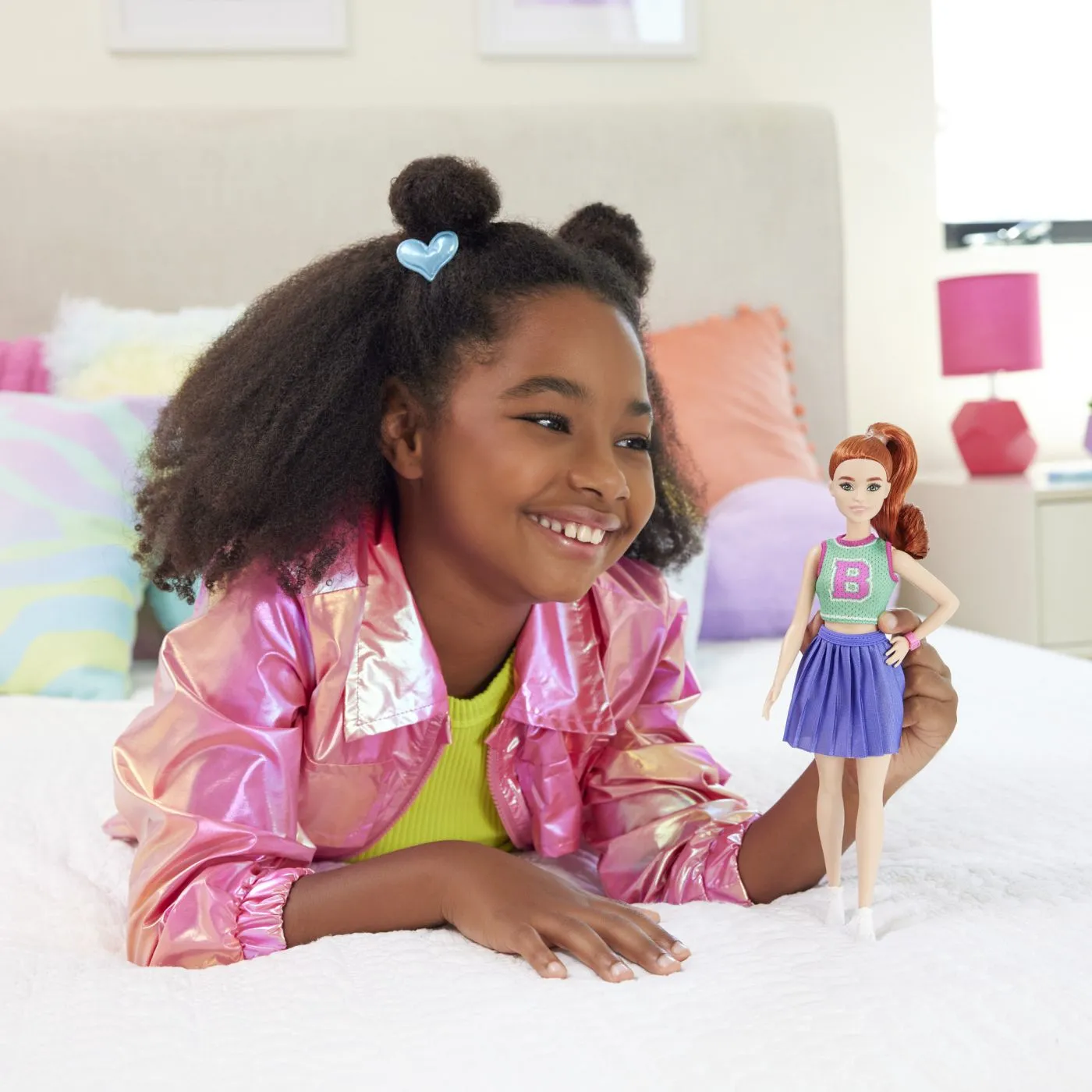Barbie fashionistas papusa barbie roscata majoreta, copii varsta 3 ani pana la 12 ani [2]