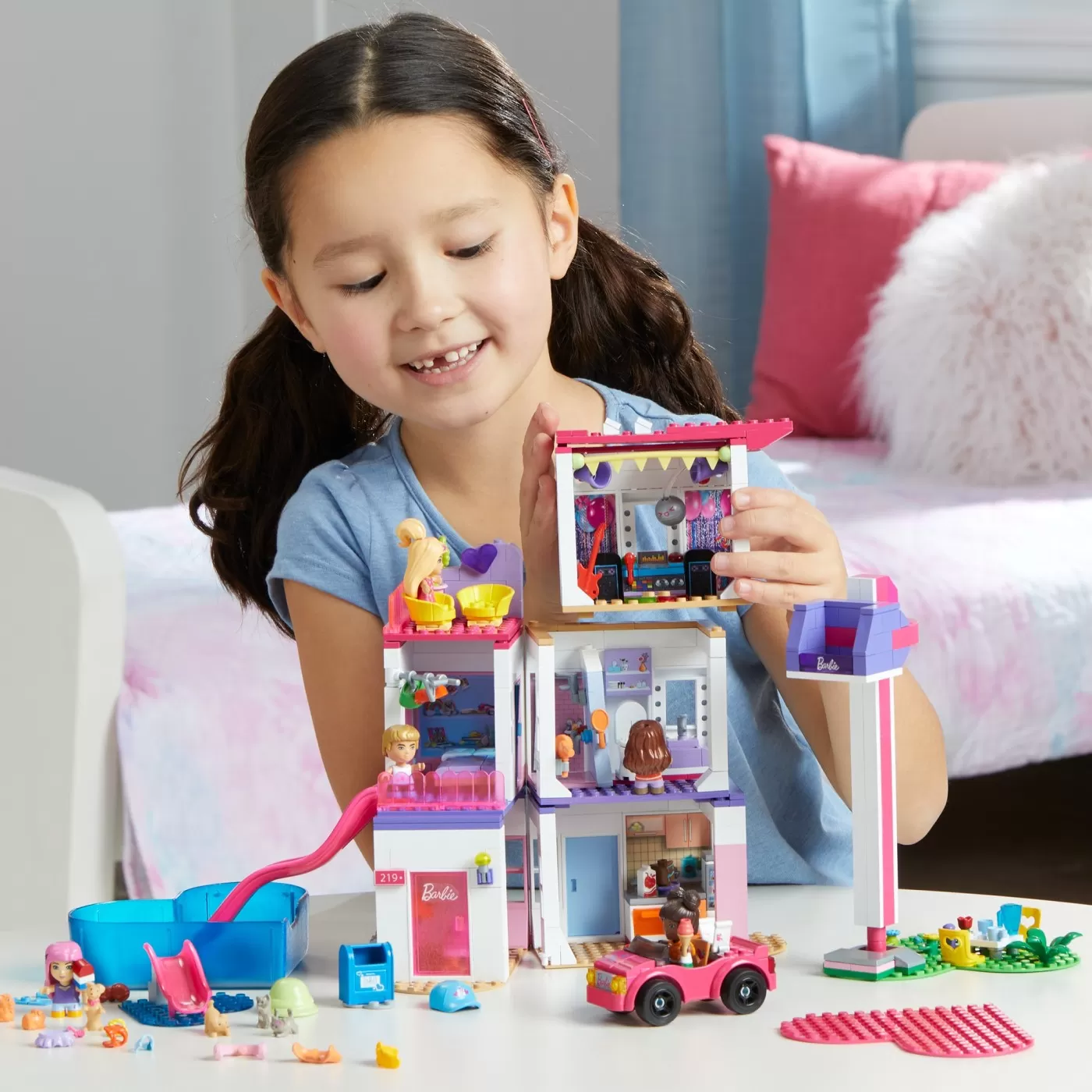Barbie mega bloks set de joaca dreamhouse barbie color reveal, varsta de la 6 ani la 12 ani [2]