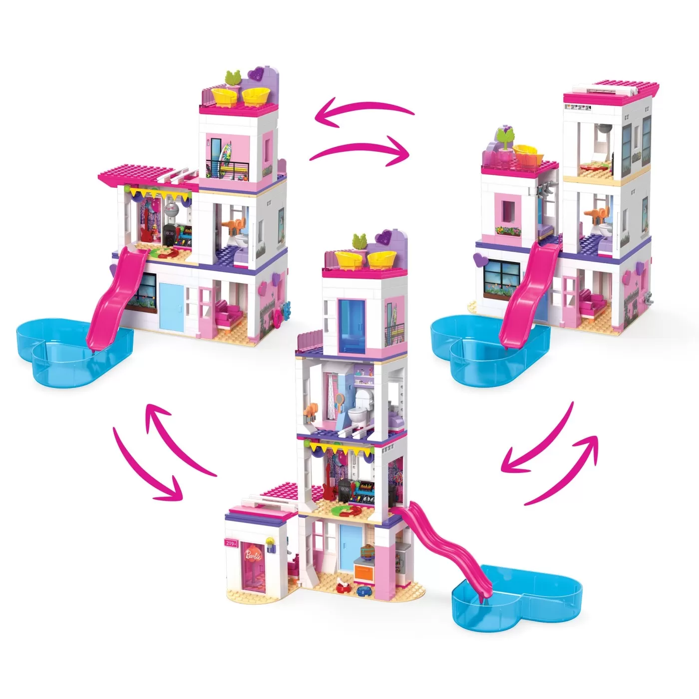Barbie mega bloks set de joaca dreamhouse barbie color reveal, varsta de la 6 ani la 12 ani [1]