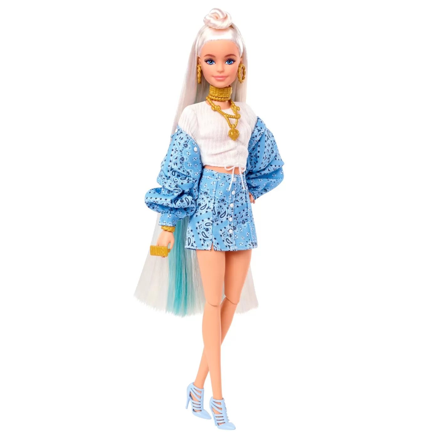 Barbie papusa barbie extra barbie cu bandana, varsta de la 3 luni la 10 ani [3]