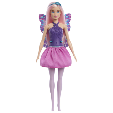 Barbie papusa barbie zana cu par roz si tinuta in 2 culori copii varsta 3 ani - 10 ani [5]