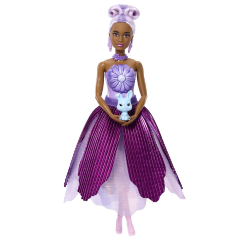 Barbie petal pop set papusa barbie margareta mov si accesorii [7]