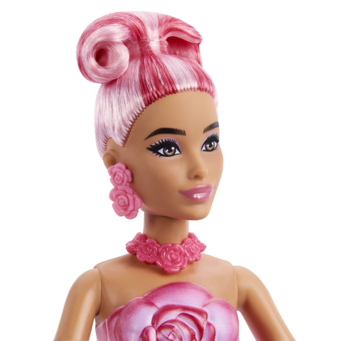 Barbie petal pop set papusa barbie trandafir rosu si accesorii [5]