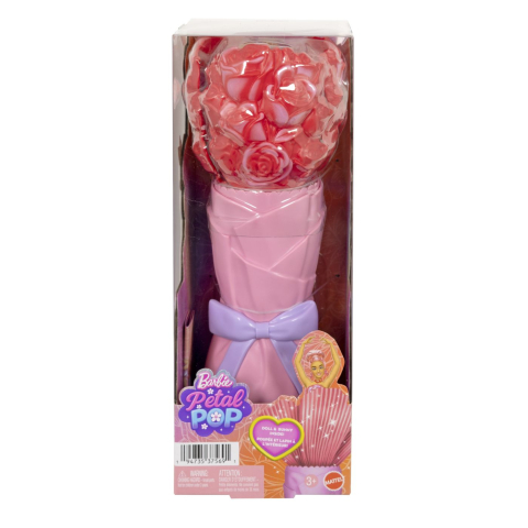 Jucării și Jocuri pentru copii - Barbie petal pop set papusa barbie trandafir rosu si accesorii