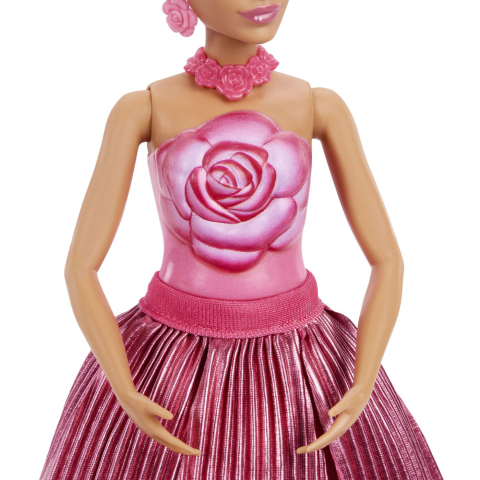 Barbie petal pop set papusa barbie trandafir rosu si accesorii [6]