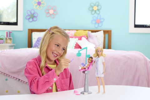 Barbie set de joaca papusa barbie blonda face cariera dentist copii varsta 3 ani - 7 ani [3]