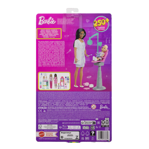 Barbie set de joaca papusa barbie bruneta face cariera dentist copii varsta 3 ani - 7 ani [8]