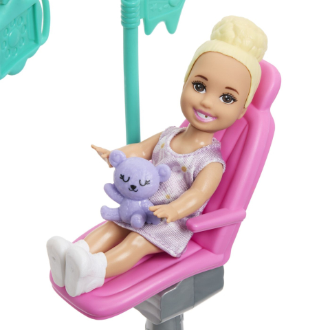 Barbie set de joaca papusa barbie bruneta face cariera dentist copii varsta 3 ani - 7 ani [5]