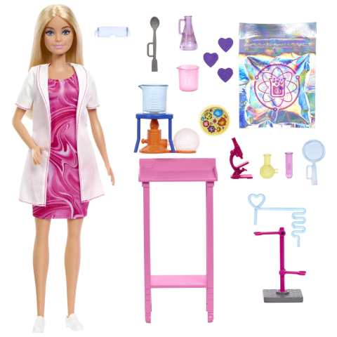 Barbie set de joaca papusa barbie face cariera om de stiinta copii varsta 3 ani - 7 ani [6]