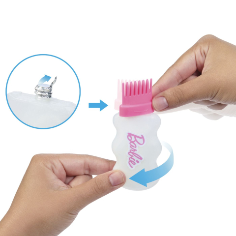 Barbie set papusa barbie cu par stralucitor curcubeu si accesorii  copii varsta 3 ani - 8 ani [7]