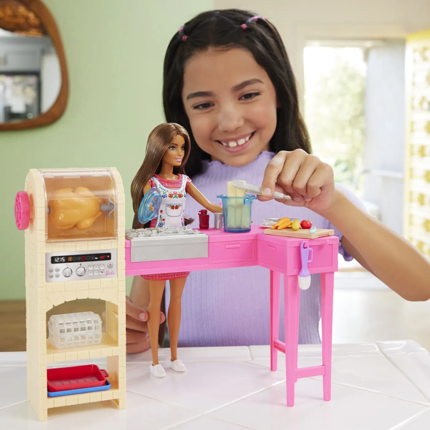 Barbie si teresa reteta pentru prietenie set papusa teresa si bucatarie cu accesorii, copii 3 -7 ani [2]