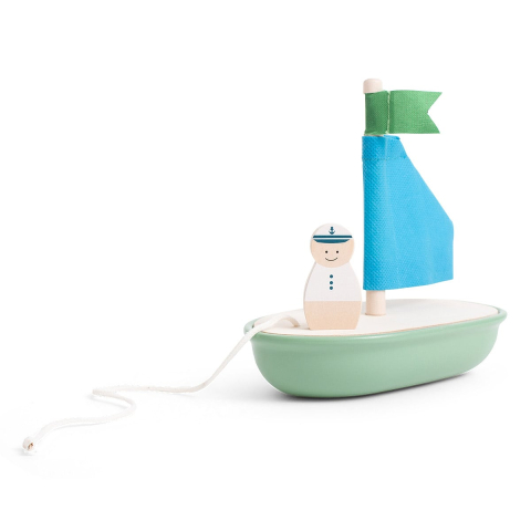 Jucării și Jocuri pentru copii - Barcuta din lemn cu panze, copii varsta 2-7 ani