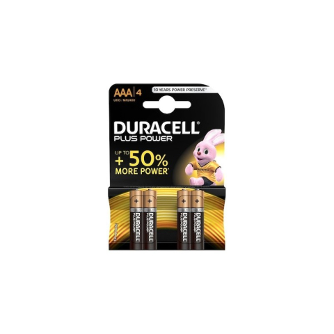 Jucării și Jocuri pentru copii - Baterie Duracell AAA / LR3 / MN2400, 1.5V, alcalina, DRBLR3B4, blister 4 buc