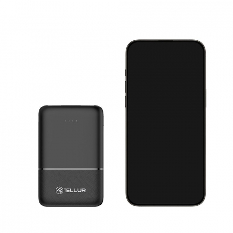 Baterie externă Tellur 5000mAh 2xUSB+USB-C+MicroUSB, negru [6]