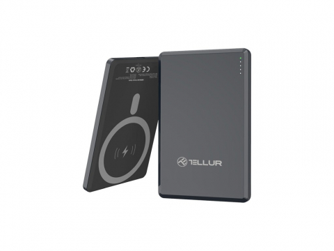 Periferice IT - Baterie externă Tellur 5000mAh, PD20W, compatibil MagSafe, gri
