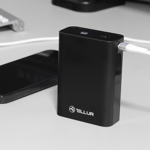 Baterie externă Tellur Compact Pro PD702 20000mAh QC3.0 22.5W + PD20W, LCD display, negru [2]