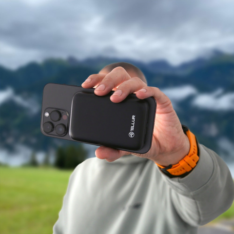 Baterie externă Tellur Compact Pro WPD101 10000mAh QC3.0 22.5W+PD20W+Qi 15W, compatibil MagSafe [2]