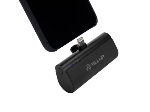 Periferice IT - Baterie externă Tellur PD203 5000mAh, QC3.0 18W + PD20W, Lightning, negru