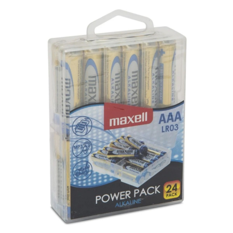 Periferice IT - Baterie Maxell AAA / LR3, 1.5V, alcalina, set 24 buc